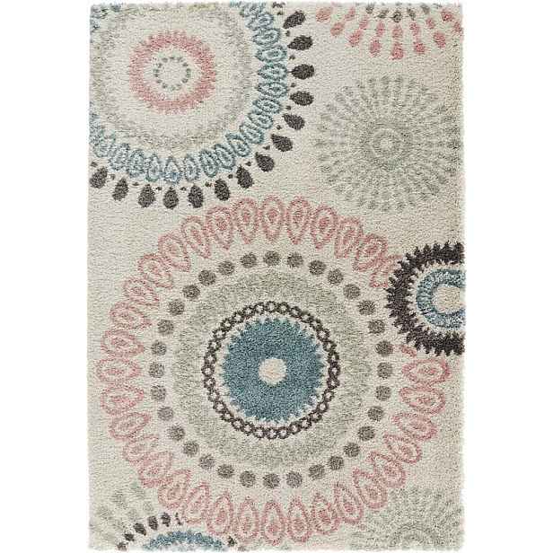 Krémový koberec do obývacího pokoje Shaggy Mint Rugs, vzor mandala 200 x 290 cm