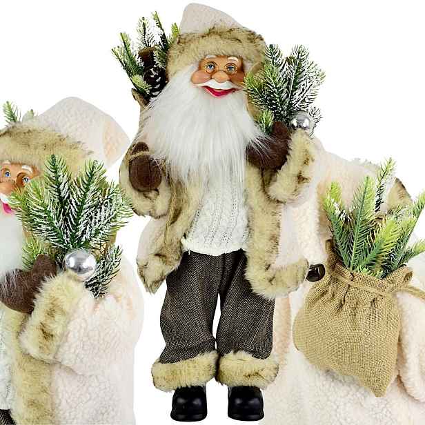 Svatý Mikuláš na Vánoce Vánoční figurka 60 cm Ozdoba Dekorace do domu
