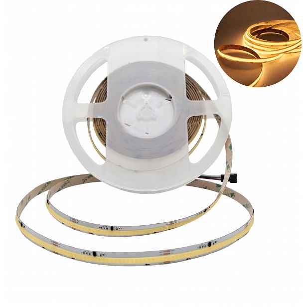Led pásek Cob WS2811 Bílý Teplý 3000K Digitální 24V 360 LED/m Tekoucí 5m