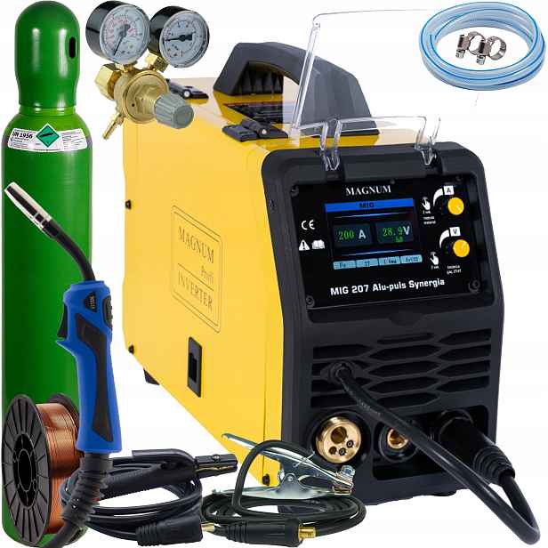 Magnum Mig 207 Alu-Puls Synergie Svařovací stroj Mma Tig Fcaw 200A Igbt SET4