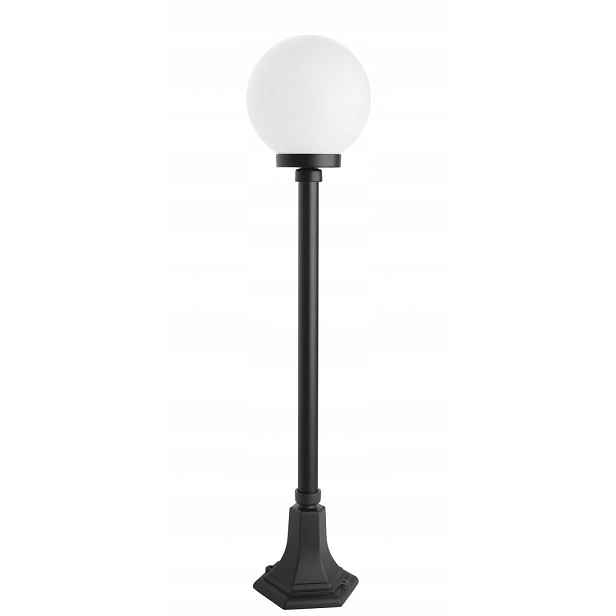 Stojací zahradní lampa ozdobná koule 20 cm bílá nebo kouřová 98 cm Su-ma