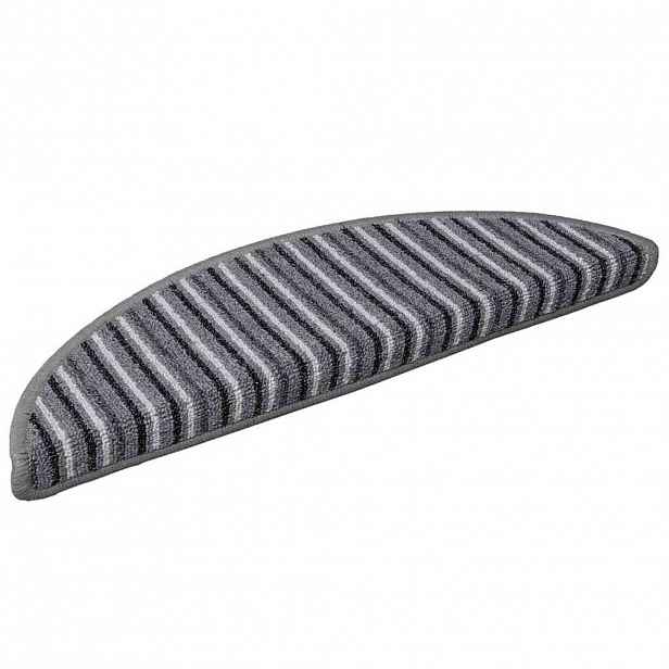 vidaXL Samolepicí schodové rohože 15 ks 56 x 17 x 3 cm Non-Slip Šedá