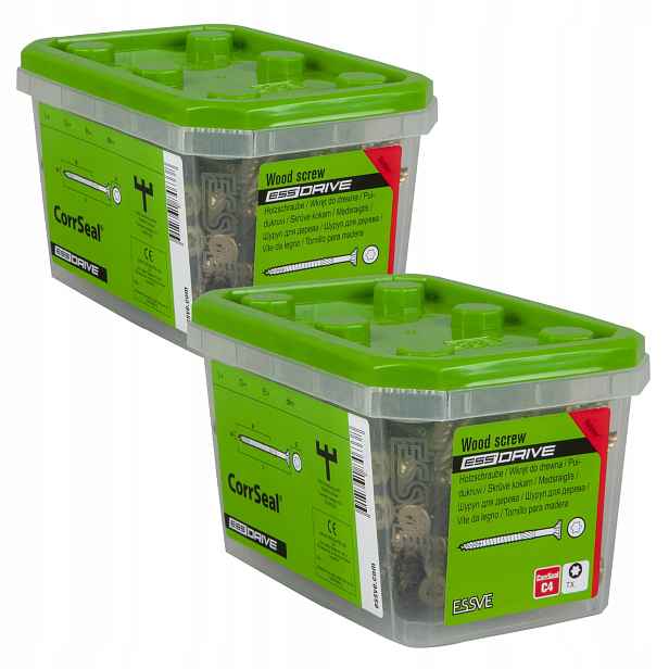 Essve Essdrive Šroub do dřeva s kuželovou hlavou Fs CorrSeal 5,0x40 mm 200 ks x2