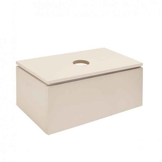 Koupelnová skříňka s krycí deskou SAT Feel 80x30x46 cm pískově béžová mat SATFEEL80BED