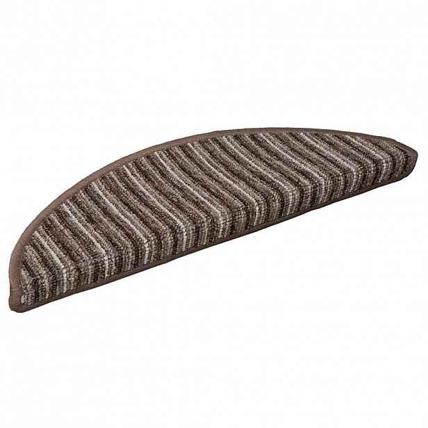 vidaXL Samolepicí schodové rohože 15 ks 56 x 17 x 3 cm Non-Slip Hnědá