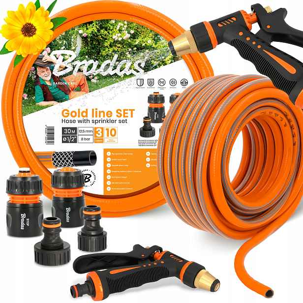 Hadice 1/2 Vody Svinovací 30 m Elastický Hadice Zalévání 3-VRSTV Yo