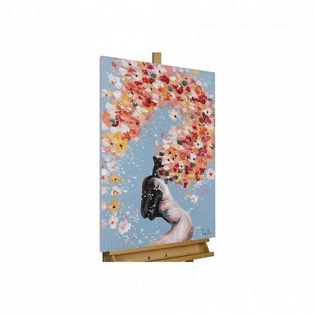 KUNSTLOFT RUČNĚ MALOVANÝ AKRYLOVÝ OBRAZ MODRÝ/RŮŽOVÝ, 60/90 CM
