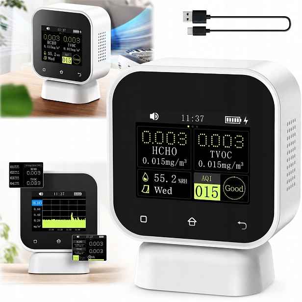 Měřič kvality vzduchu formaldehyd Hcho Tvoc Fnirsi SFD-02 senzor