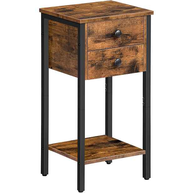 Noční stolek Vasagle Noxwood 35 cm černý/hnědý