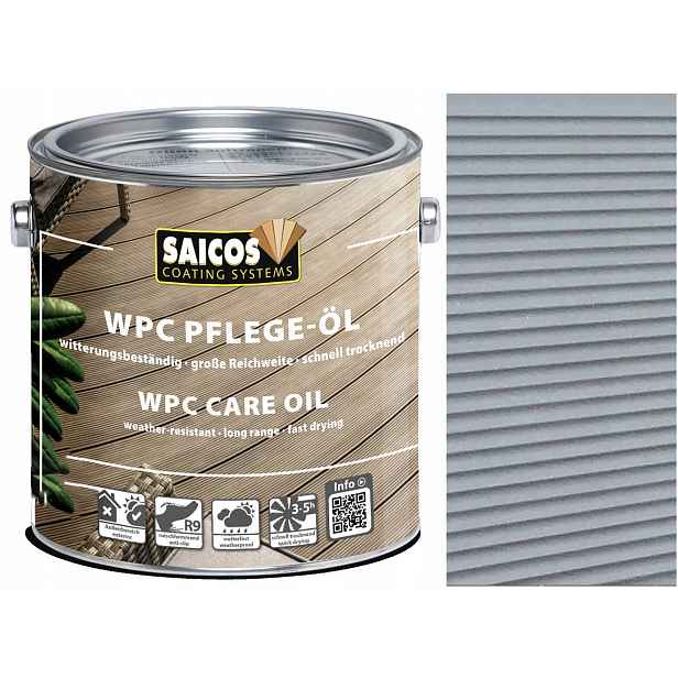Saicos Olej na terasy Wpc Šedý 0223 2,5L