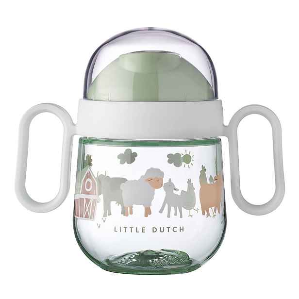 Světle zelený tritanový dětský hrnek 200 ml Little Farm by Little Dutch – Mepal