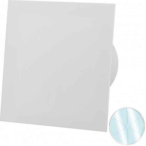 Ventilátor Plexi Bílý Mat Kuličková Ložiska Zpětný Ventil Standard Fi 100