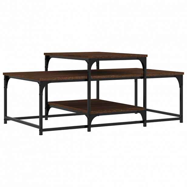 vidaXL Konferenční stolek hnědý dub 102 x 60 x 45 cm kompozitní dřevo