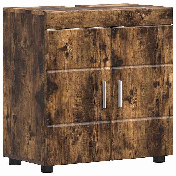 vidaXL Sada koupelnových skříněk TULUM Kouřový dub 60 x 34 x 63 cm