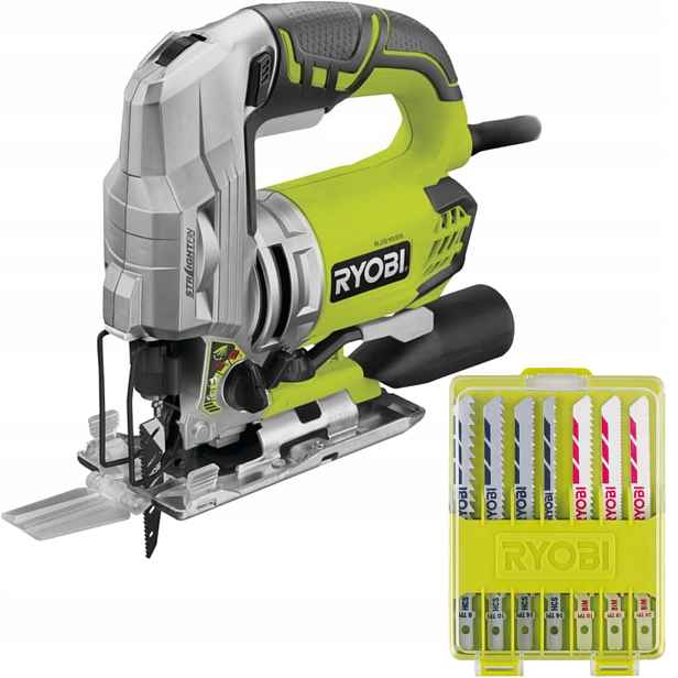 Ryobi Pila RJS1050-K 680W Led Kufr Sada pilových listů 10 ks