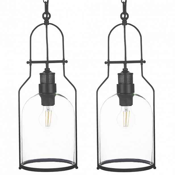 Beliani ZÁVĚSNÁ LAMPA sada 2 ks Bashilo 18/18/166 cm