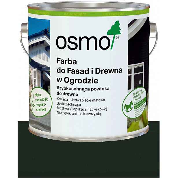 Osmo Barva pro fasády a dřevo v zahradě Jedlová Zelená 7283 2,5L