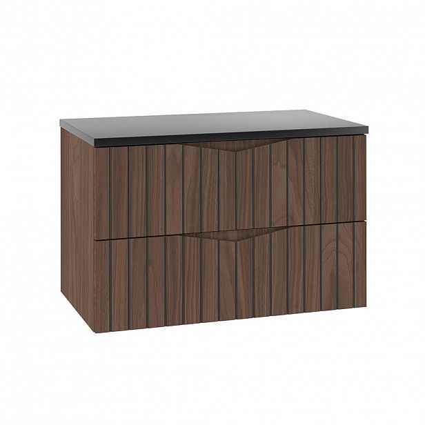 Petits-meubles SKŘÍŇKA POD UMYVADLO 80.6cm Siena Dřevo a černá
