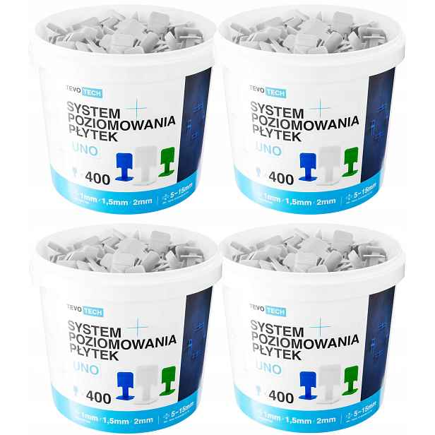 Systém Vyrovnávání Dlaždic Klipsy Pro Vyrovnávání 1600 Klips 1,5 mm Tevotech