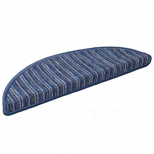 vidaXL Samolepicí schodové rohože 15 ks 56 x 17 x 3 cm Non-Slip Modrá