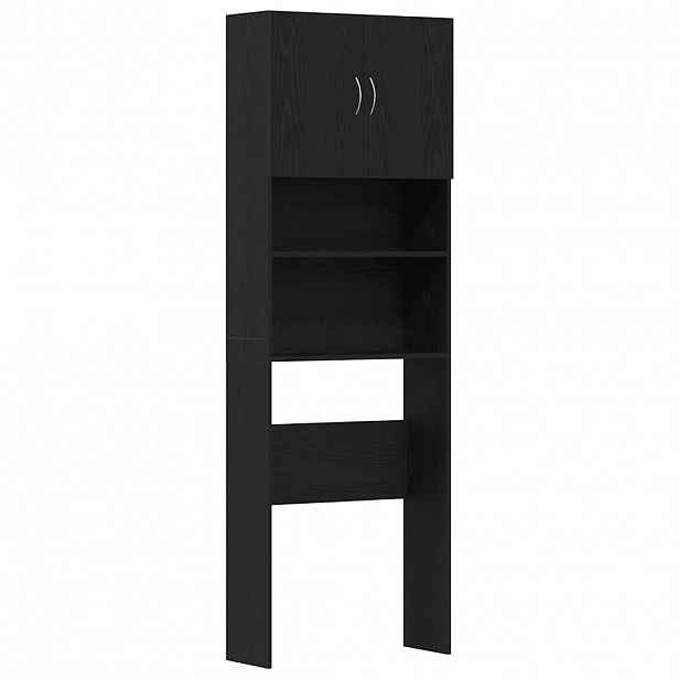 vidaXL Skříňka na pračku Černý dub 64x24x190 cm Dřevěná konstrukce