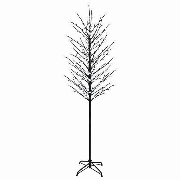 vidaXL Vánoční LED stromek Černá 240 cm Ocel 280 LED