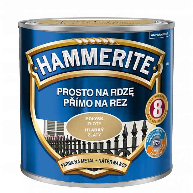 Hammerite Barva na rez 2,5L Zlatý Lesk