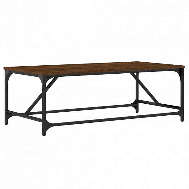 vidaXL Konferenční stolek hnědý dub 100x50x35 cm kompozitní dřevo
