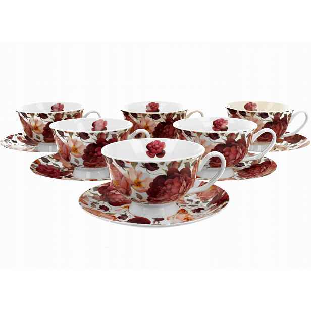 Elegantní sada porcelánových šálků Royal Spring Roses White