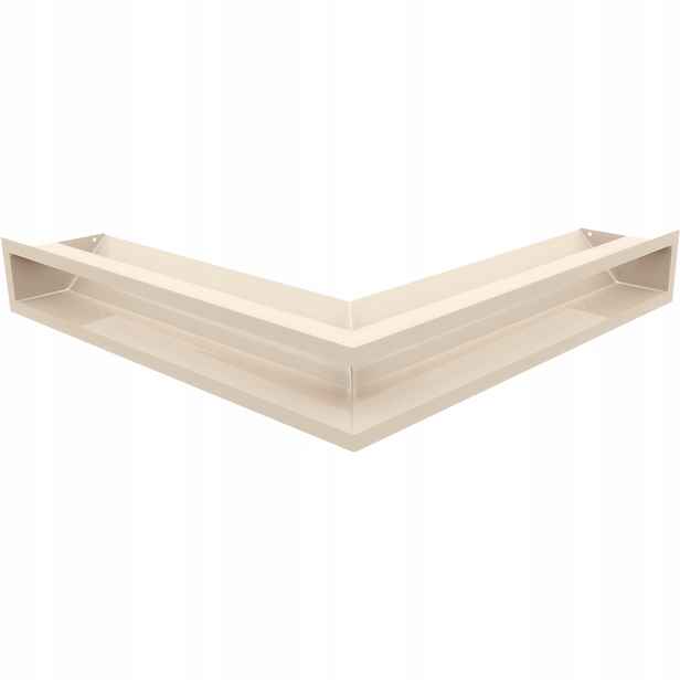 Ventilační mřížka krbová Luft rohová 56x56x9 krémová Slim