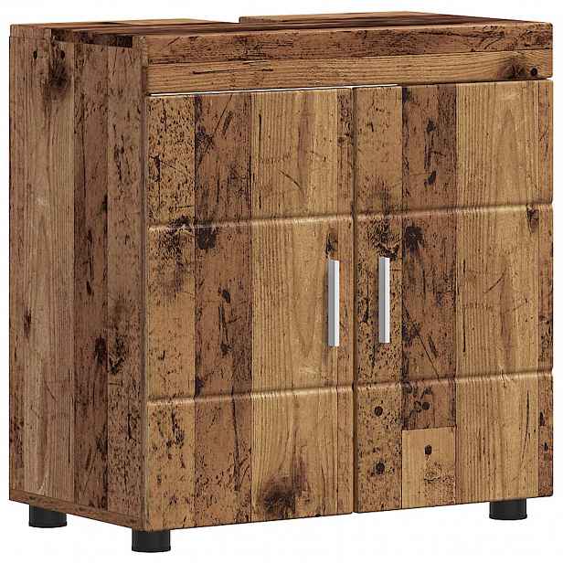 vidaXL Sada koupelnových skříněk TULUM Staré dřevo 60 x 34 x 63 cm