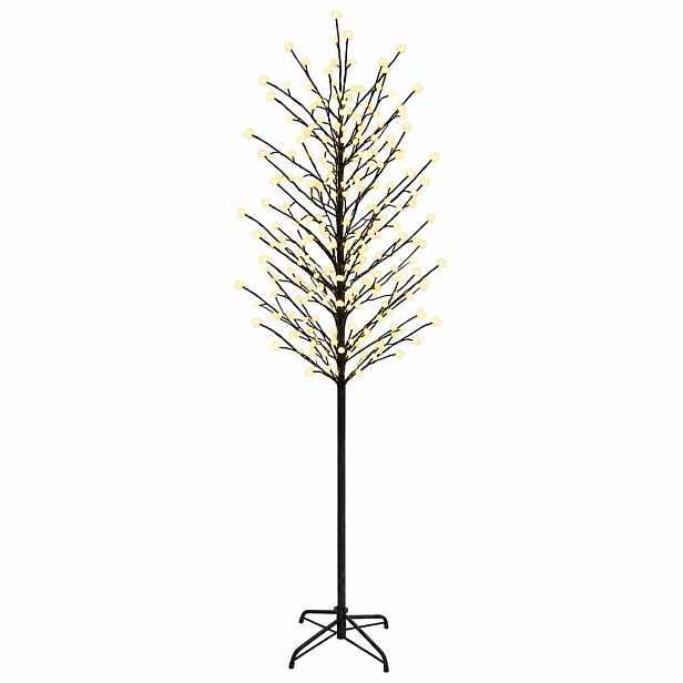 vidaXL Vánoční LED stromek Černá 240 cm Ocel 280 LED