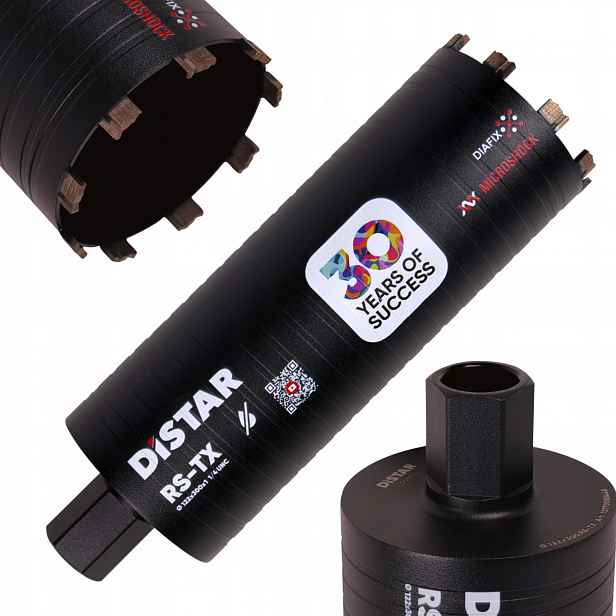 Diamantová Korunka Pro Vrtání Za Sucha Distar Rs-tx 1 1/4 Unc 122 mm x300
