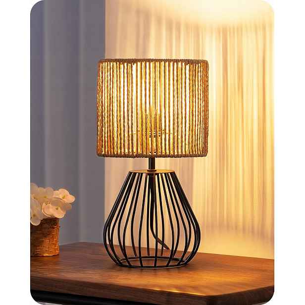 Noční Lampa Dekorativní Stolní Edishine Led 60W boho z tkaného plátna
