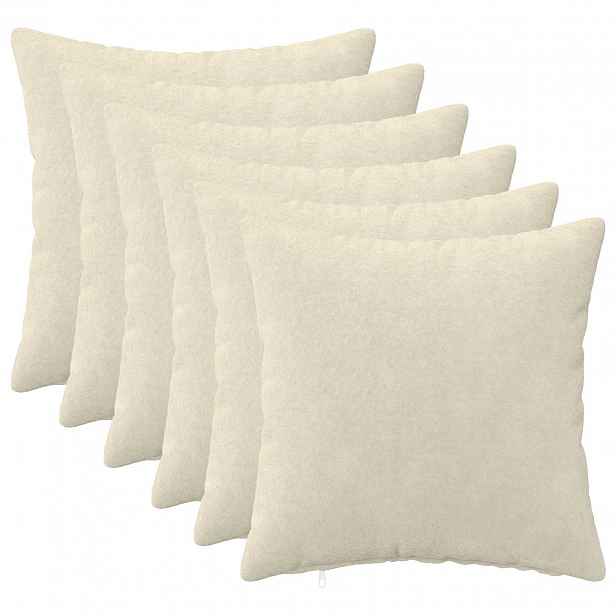 vidaXL Povlak na polštář 6 pcs HEERLEN Krémová 30 x 30 cm