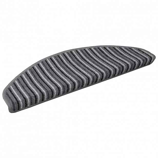 vidaXL Samolepicí schodové rohože 15 ks 65 x 21 x 4 cm Non-Slip Šedá