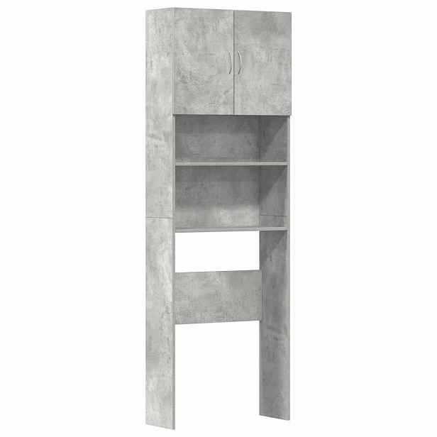 vidaXL Skříňka na pračku Concrete Grey 64x24x190 cm Dřevěná konstrukce