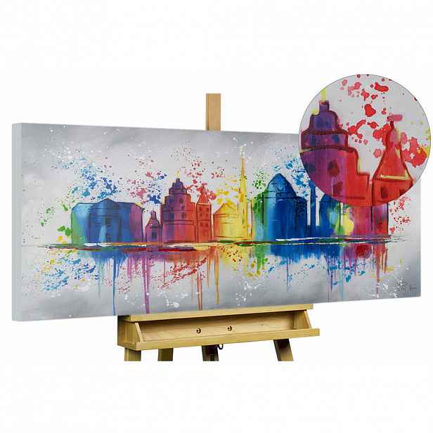 KUNSTLOFT OLEJOMALBA 120/60 cm, Město a architektura