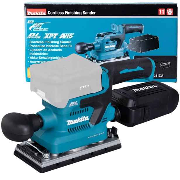 Akumulátorová Oscilační Bruska 92x185MM 18V Body Makita DBO381ZU