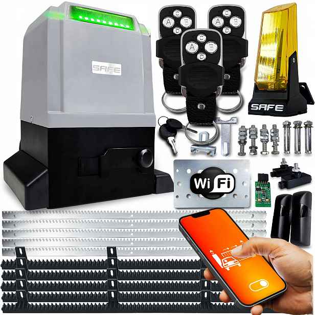 Set Pohon Pro Posuvné Brány 800 kg 3 ovladače 5 X Wifi lampa Tuya