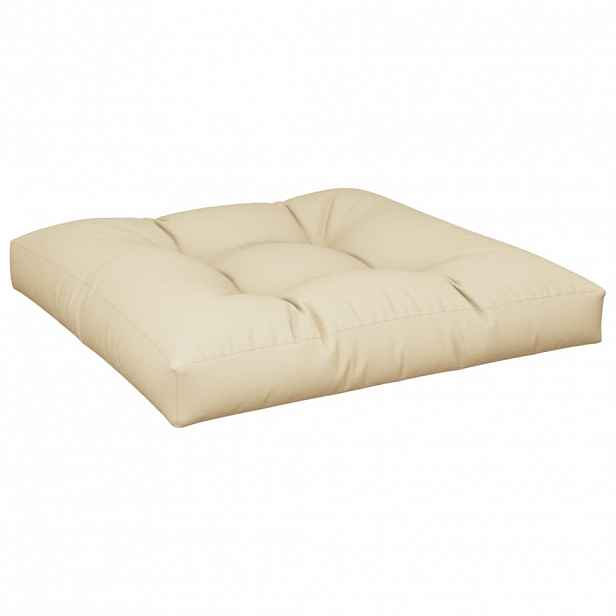 vidaXL Poduška na palety béžová 80 x 80 x 12 cm textil