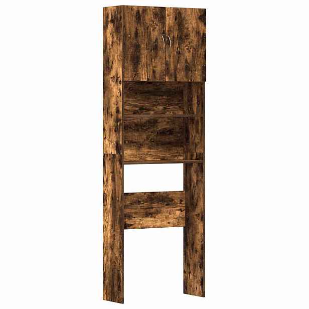 vidaXL Skříňka na pračku Smoked Oak 64x24x190 cm Dřevěná konstrukce