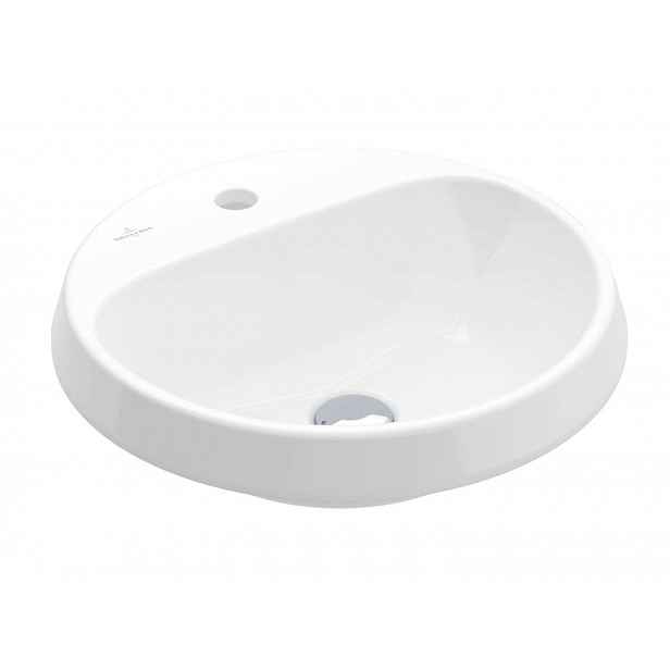 Villeroy & Boch Architectura - Umyvadlo zápustné, 45x45 cm, bez přepadu, otvor pro baterii, alpská bílá 5A654601
