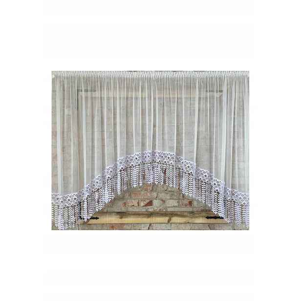 Záclona 500x110, luk, markýza, sádra 30 cm, boho třásně