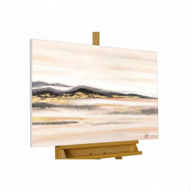 KUNSTLOFT RUČNĚ MALOVANÝ AKRYLOVÝ OBRAZ ČERNÝ/BÉŽOVÝ, 100/75 CM