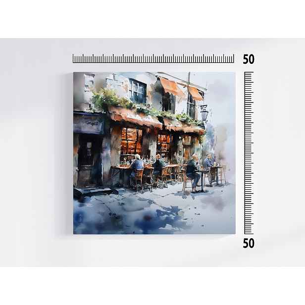Obraz Na Plátně Canvas Město Ulice Pub Pivírna Pivo Restaurace Pohled 50x50