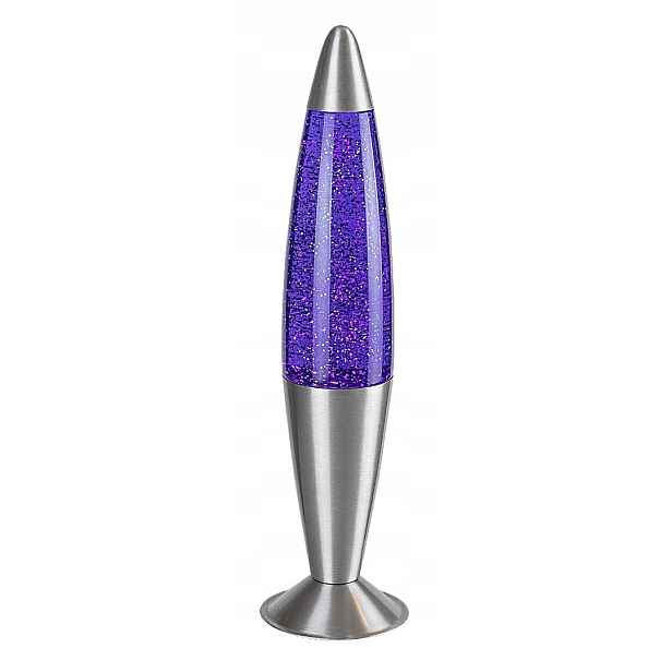 Rabalux Glitter 2 lávová lampa fialová Led 25W stříbrná