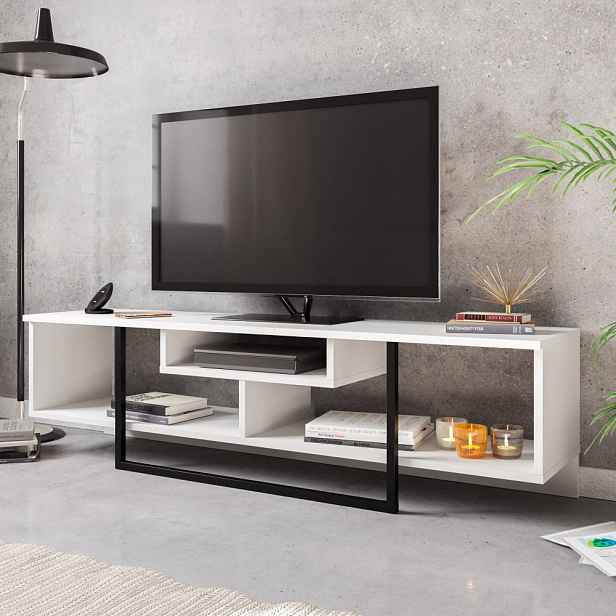 TV stolek Asal (150) - White, Black