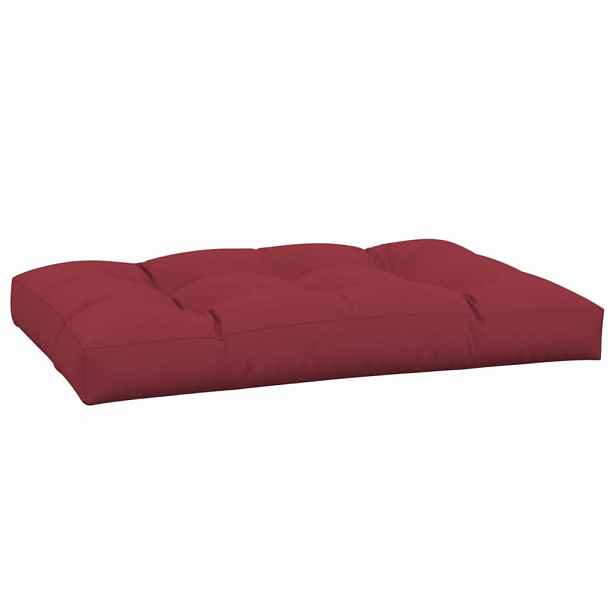 vidaXL Poduška na palety vínová 120 x 80 x 12 cm textil
