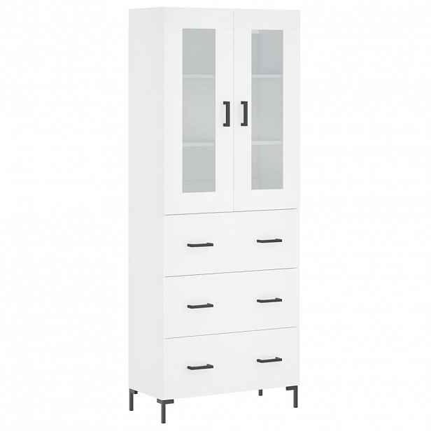 vidaXL Skříň highboard bílá 69,5 x 34 x 180 cm kompozitní dřevo